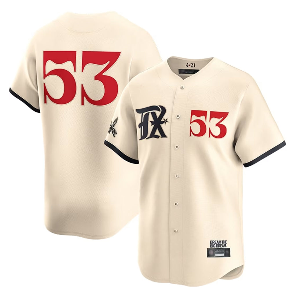 T.Rangers #53 Adolis Garcia Player Cream City Connect Limited Qdoa Stitched Jerseys