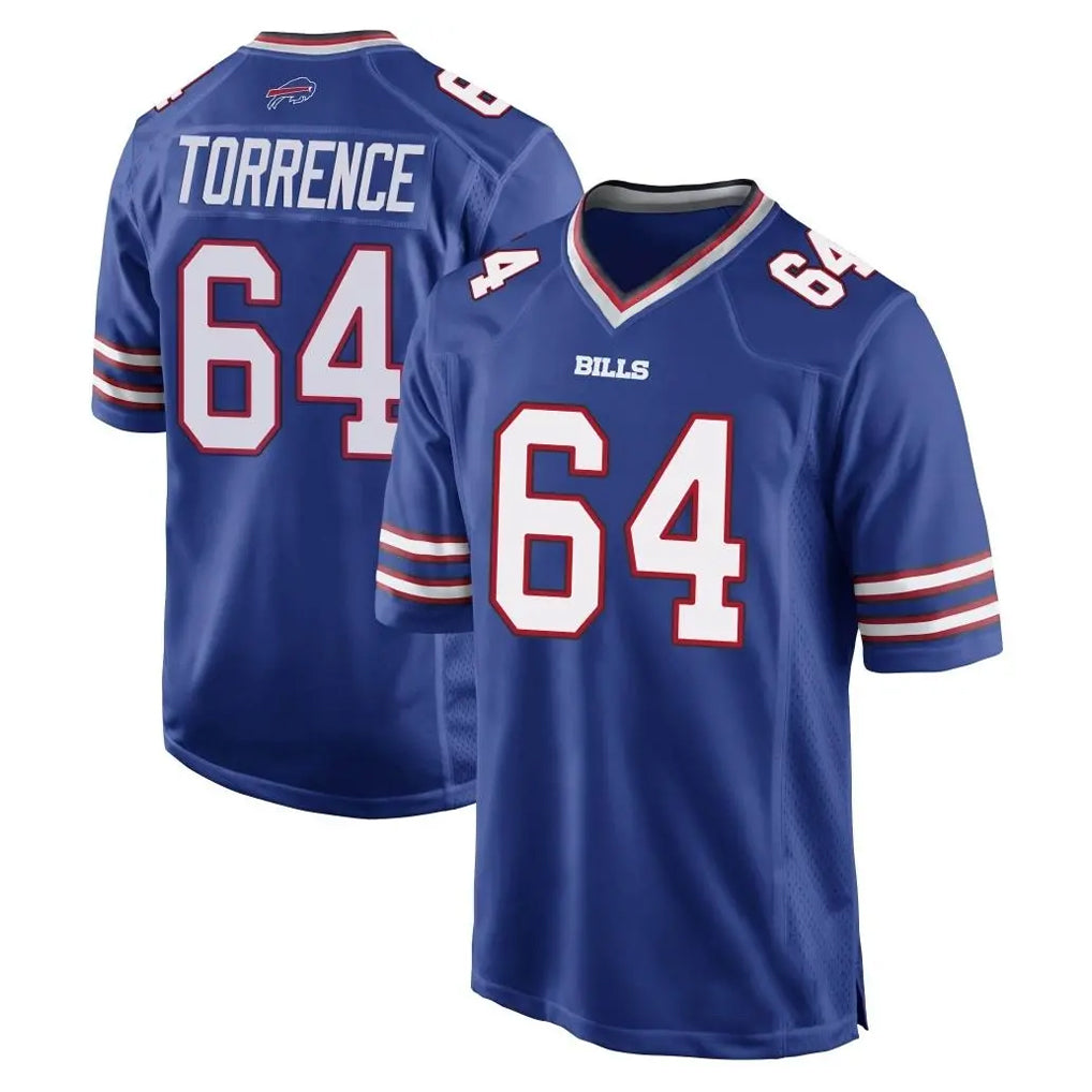 B.Bills #64 O'Cyrus Torrence Player Royal Home Game Qdoa Stitched Jerseys