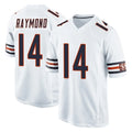 C.Bears #14 Kalif Raymond Player White Home Game Qdoa Stitched Jerseys