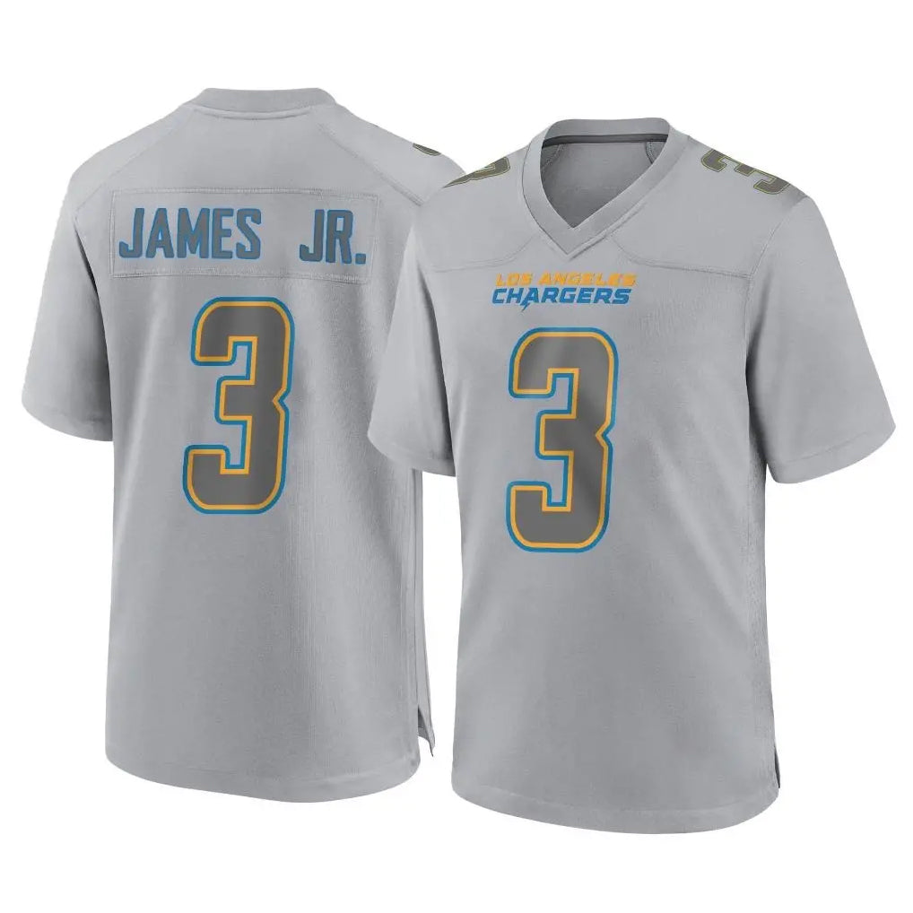 LA.Chargers #3 Derwin James Jr. Player Gray Atmosphere Fashion Home Game Qdoa Stitched Jerseys