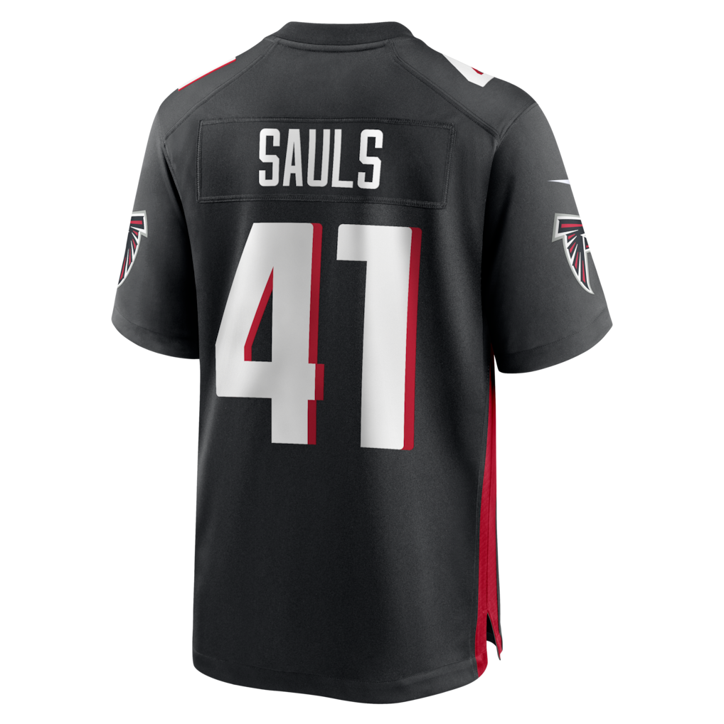 Qdoa A.Falcons #41 Ben Sauls Black Team Game Jersey