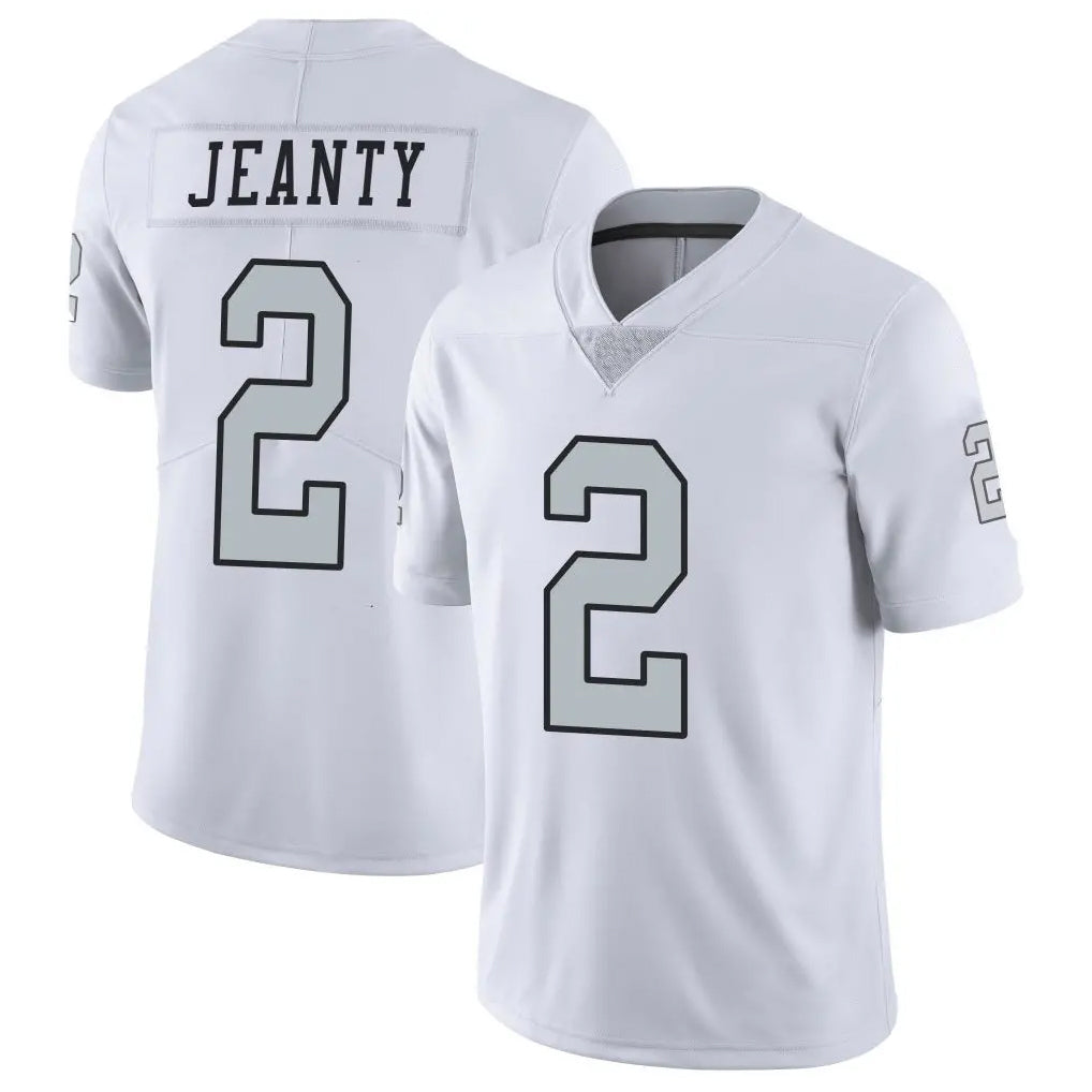 LV.Raiders #2 Ashton Jeanty Player White Limited Color Rush Home Game Qdoa Stitched Jerseys