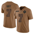 D.Cowboys #7 Rashan Gary Player Brown Salute to Service Limited Home Game Qdoa Stitched Jerseys