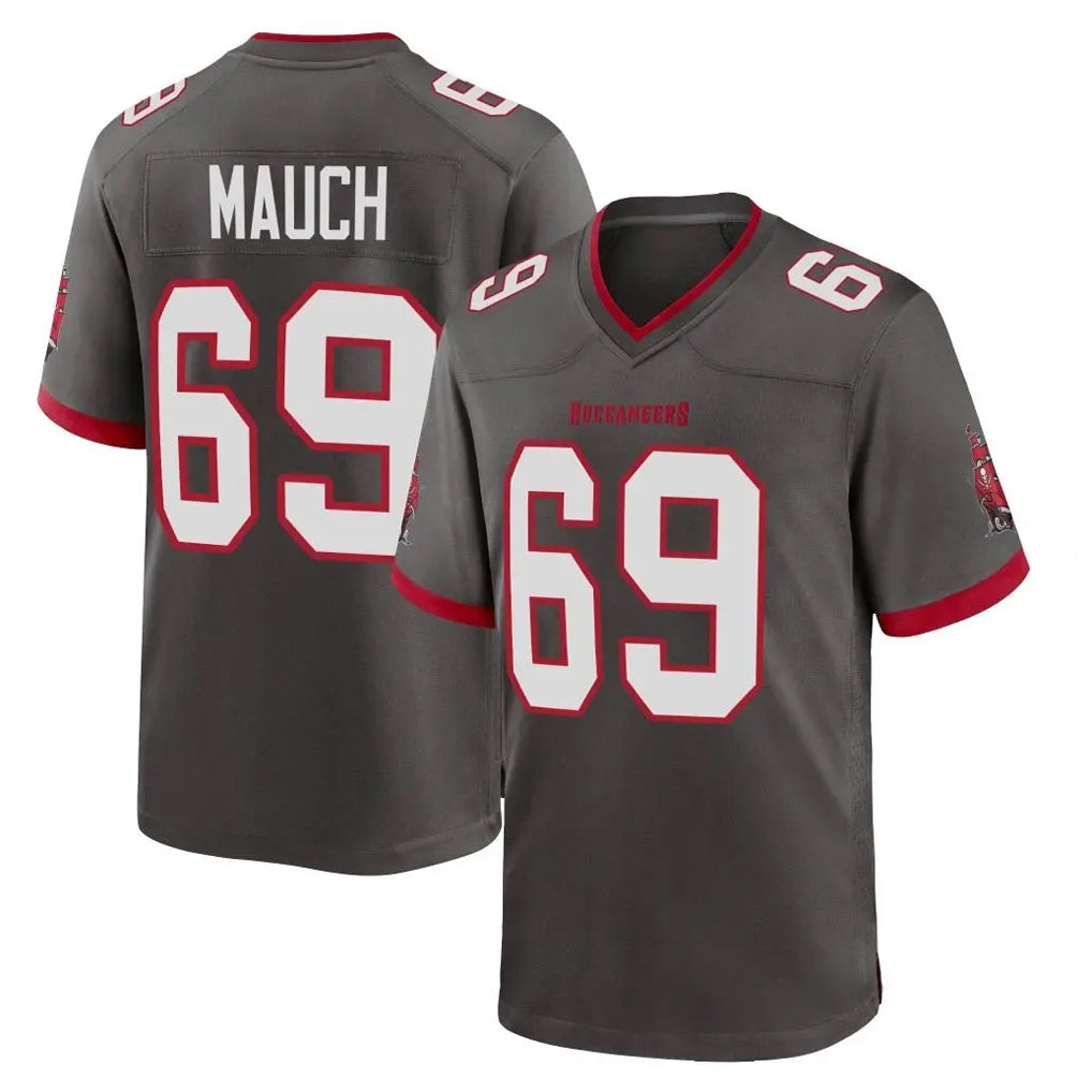 TB.Buccaneers #69 Cody Mauch Player Pewter Alternate Home Game Qdoa Stitched Jerseys
