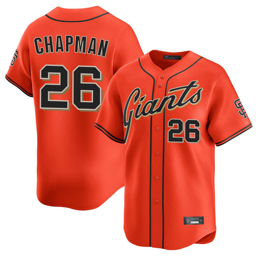 SF.Giants #26 Matt Chapman Player Orange Home Limited Qdoa Stitched Jerseys