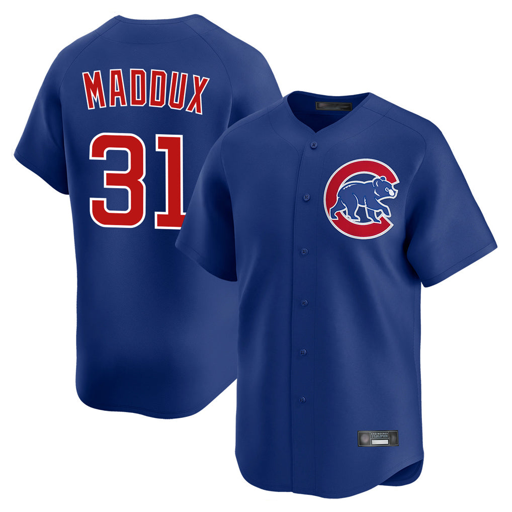 C.Cubs #31 Greg Maddux Player Royal Limited Home Qdoa Stitched Jerseys