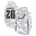 P.Eagles #26 Saquon Barkley Player Arctic Camo Salute to Service Pullover Hoodies Limited Game Qdoa Stitched Jerseys