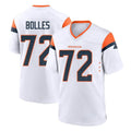D.Broncos #72 Garett Bolles Player White Home Game Qdoa Stitched Jerseys