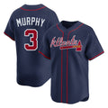A.Braves #3 Dale Murphy Player Navy Limited Home Game Qdoa Stitched Jerseys