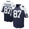 D.Cowboys #87 Jake Ferguson Player Navy-White Alternate Home Game Qdoa Stitched Jerseys