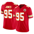 KC.Chiefs #95 Chris Jones Player Red Limited Vapor F.U.S.E. Home Game Qdoa Stitched Jerseys