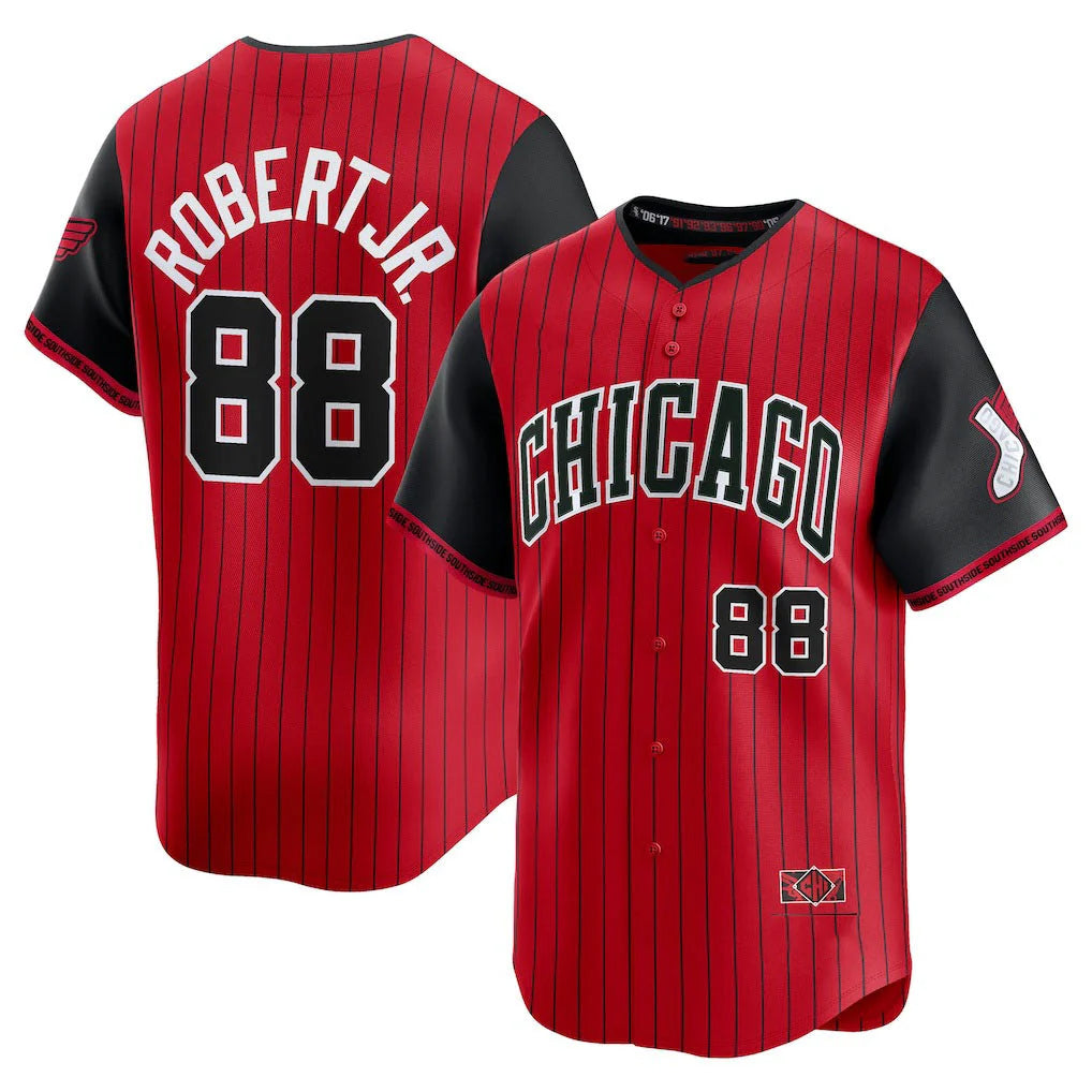C.White Sox #88 Luis Robert Jr Player Red City Connect Limited Home Qdoa Stitched Jerseys