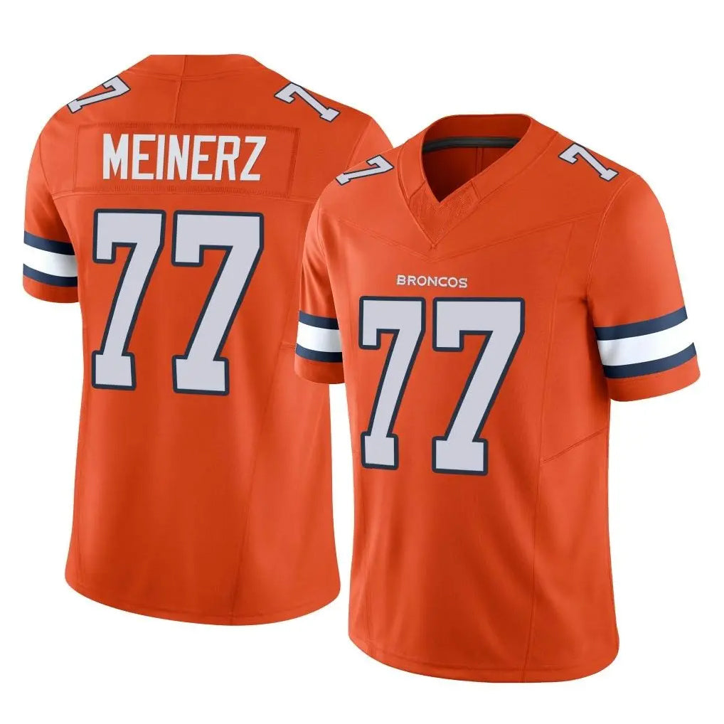 D.Broncos #77 Quinn Meinerz Player Orange Limited Alternate Vapor F.U.S.E. Throwback Game Qdoa Stitched Jerseys