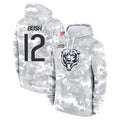 C.Bears #12 Devin Bush Player Arctic Camo Salute to Service Pullover Hoodies Limited Qdoa Stitched Jerseys
