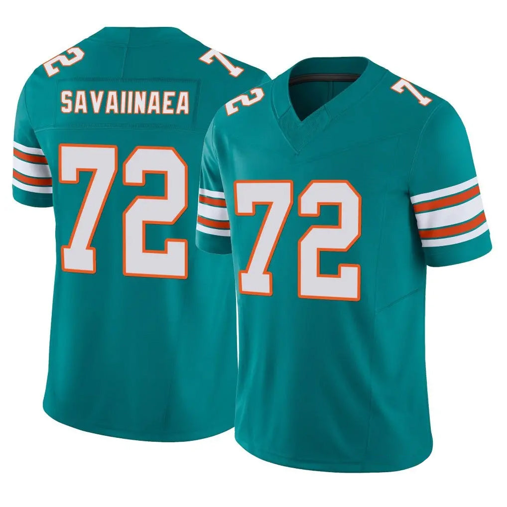 M.Dolphins #72 Jonah Savaiinaea Player Aqua Limited Alternate Vapor F.U.S.E. Home Game Qdoa Stitched Jerseys