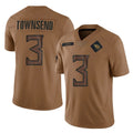 T.Titans #3 Tommy Townsend Player Brown Limited Salute to Service Home Game Qdoa Stitched Jerseys