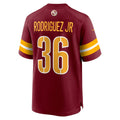 Qdoa W.Commanders #36 Chris Rodriguez Jr. Burgundy Team Game Jersey