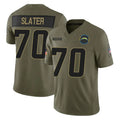 LA.Chargers #70 Rashawn Slater Player Olive 2025 Salute To Service Limited Game Qdoa Stitched Jerseys