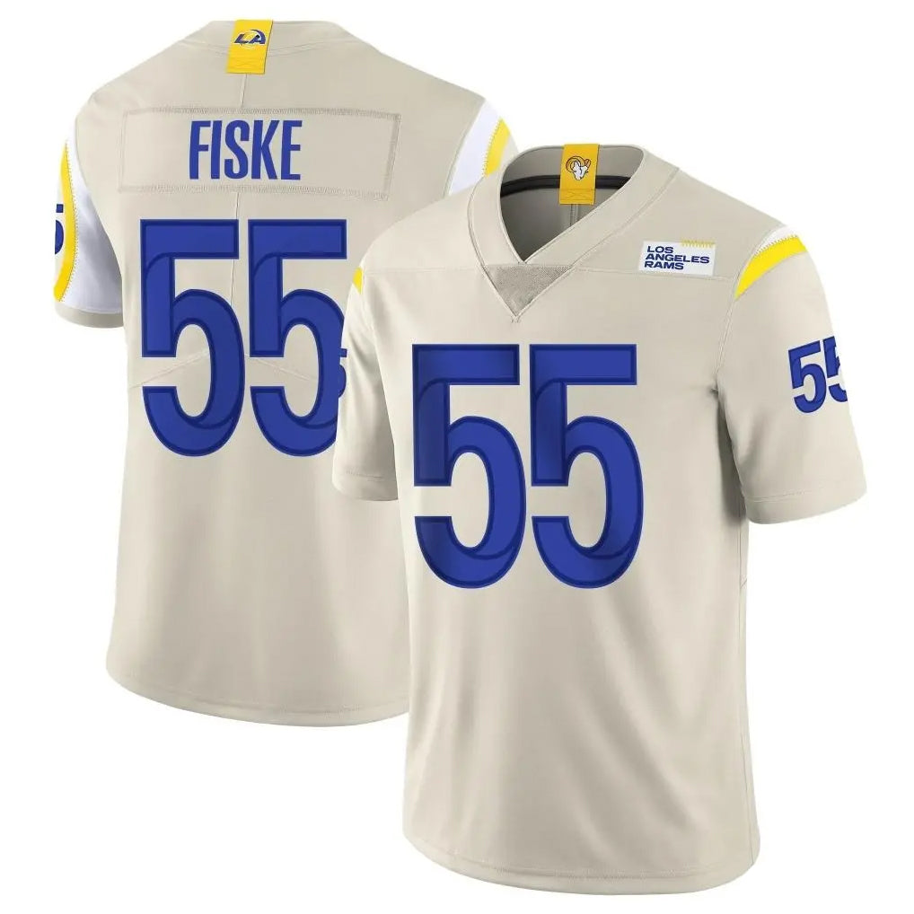 LA.Rams #55 Braden Fiske Player Bone Limited Vapor Home Game Qdoa Stitched Jerseys