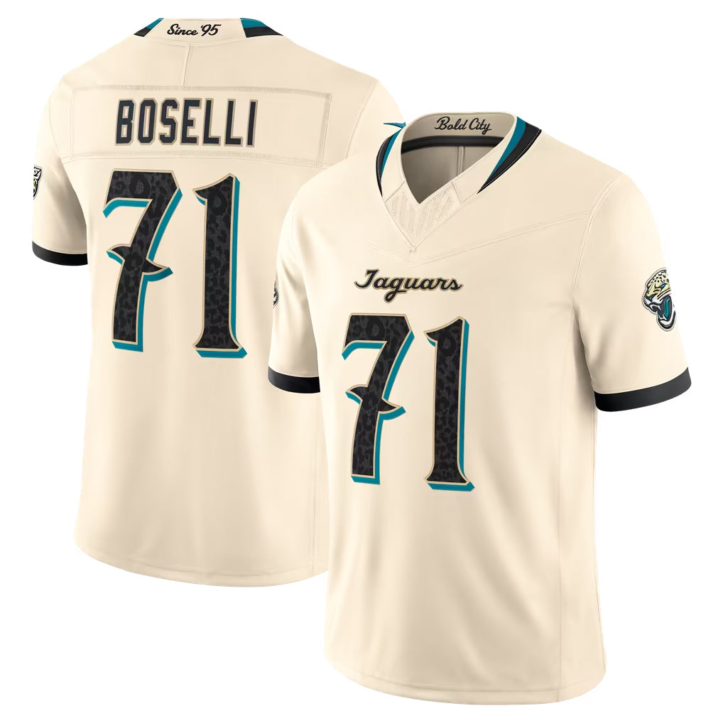 J.Jaguars #71 Tony Boselli?Player Natural Limited 2026 Rivalries Collection Game Qdoa Stitched Jerseys