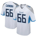 T.Titans #66 Fernando Carmona Jr. Player White Home Game Qdoa Stitched Jerseys