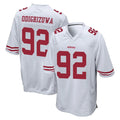 SF.49ers #92 Osa Odighizuwa Player White Home Game Qdoa Stitched Jerseys