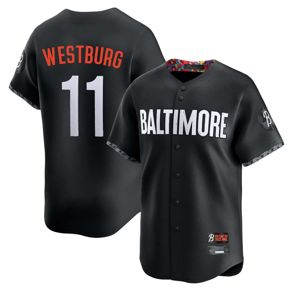 B.Orioles #11 Jordan Westburg Player Black City Connect Limited Home Game Qdoa Stitched Jerseys