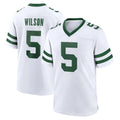 NY.Jets #5 Garrett Wilson Player White Legacy Home Game Qdoa Stitched Jerseys