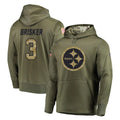 P.Steelers #3 Jaquan Brisker Player Olive Salute to Service Pullover Hoodie Home Game Qdoa Stitched Jerseys