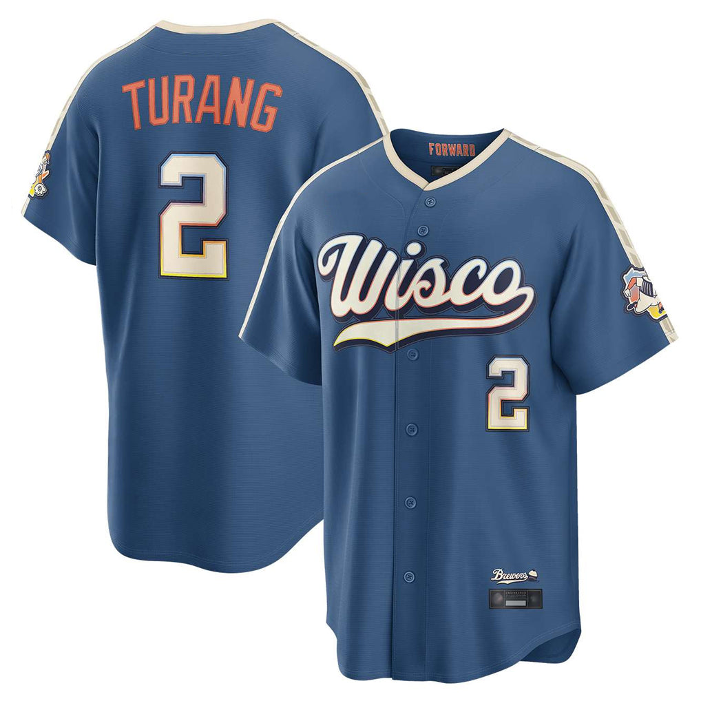 M.Brewers #2 Brice Turang Player Blue 2026 City Connect Home Game Qdoa Stitched Jerseys