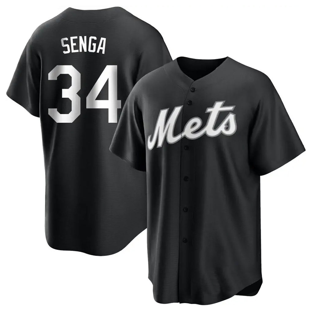 NY.Mets #34 Kodai Senga Player Black Home Game Qdoa Stitched Jerseys
