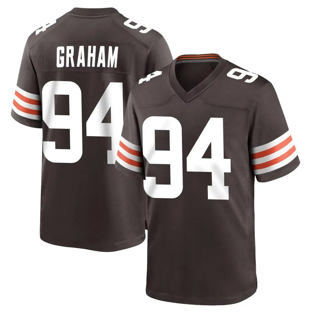 C.Browns #94 Mason Graham Player Brown Home Game Qdoa Stitched Jerseys