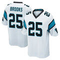 C.Panthers #25 Jonathon Brooks Player White Game Qdoa Stitched Jerseys