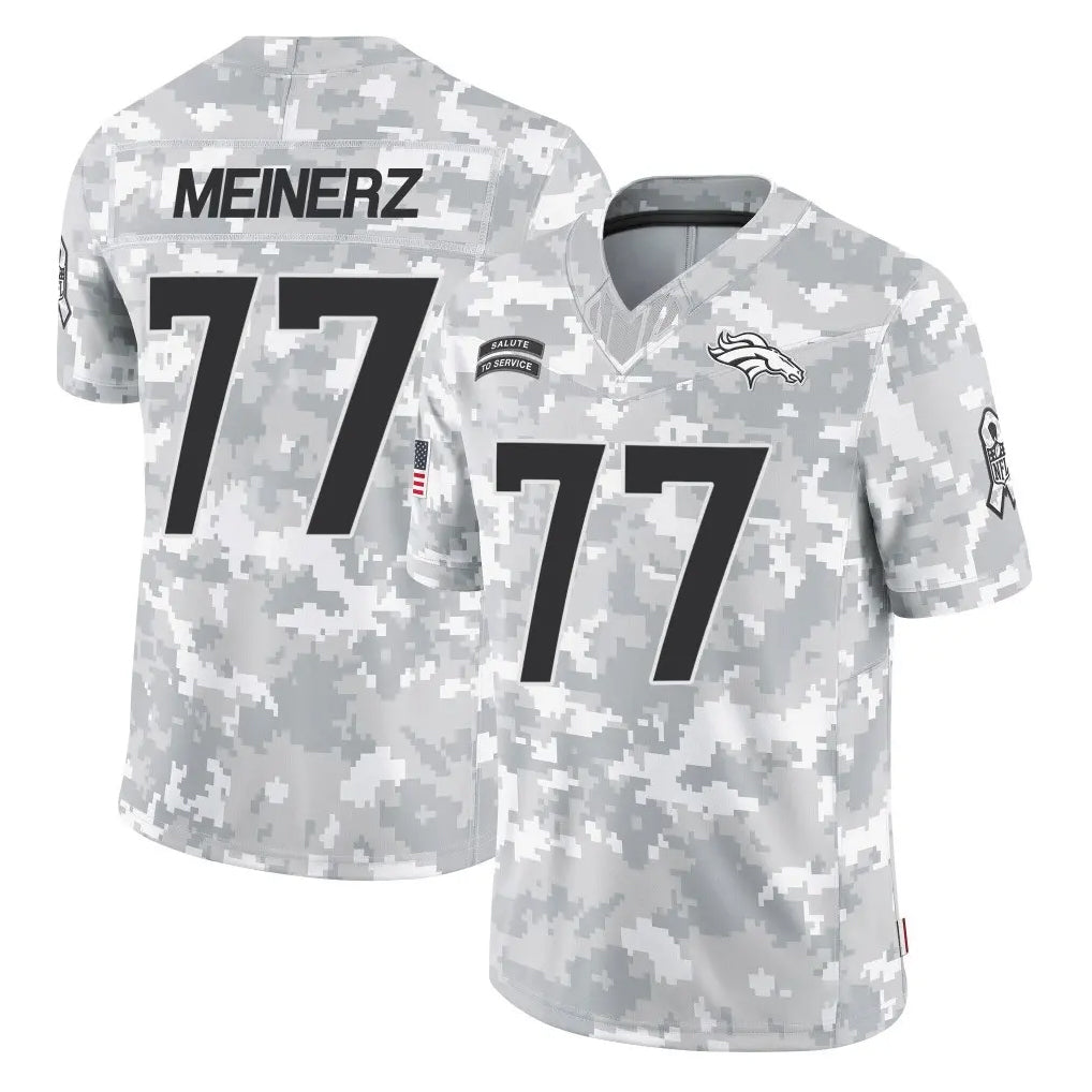 D.Broncos #77 Quinn Meinerz Player Arctic Camo Salute To Service Limited Qdoa Stitched Jerseys