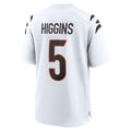 C.Bengals #5 Tee Higgins Player White Home Game Qdoa Stitched Jerseys