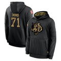 C.Bengals #71 Amarius Mims Player Black Salute to Service Pullover Hoodies Limited Qdoa Stitched Jerseys