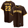 S.Diego Padres #23 Fernando Tatis Jr Player Brown Alternate Replica Game Qdoa Stitched Jerseys