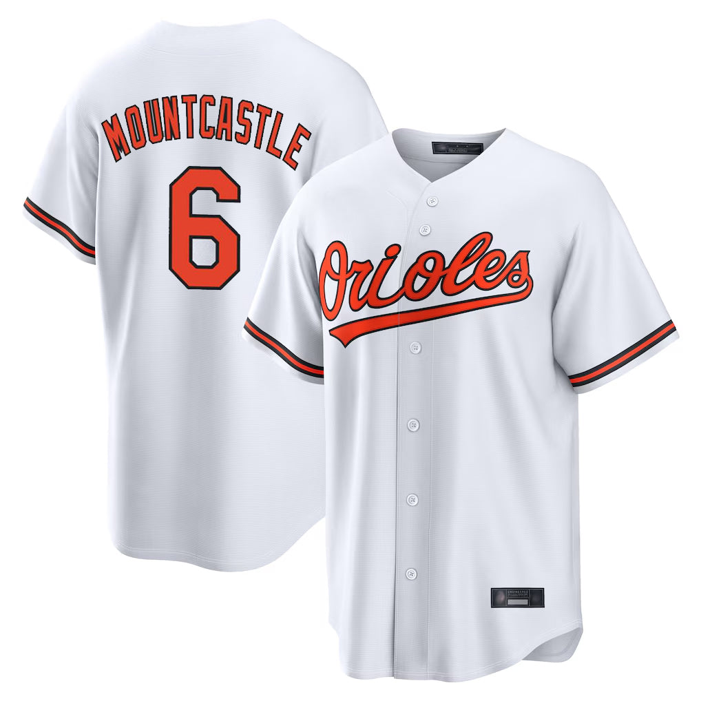 B.Orioles #6 Ryan Mountcastle Player White Home Game Qdoa Stitched Jerseys