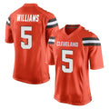 C.Browns #5 Quincy Williams Player Orange Home Game Qdoa Stitched Jerseys