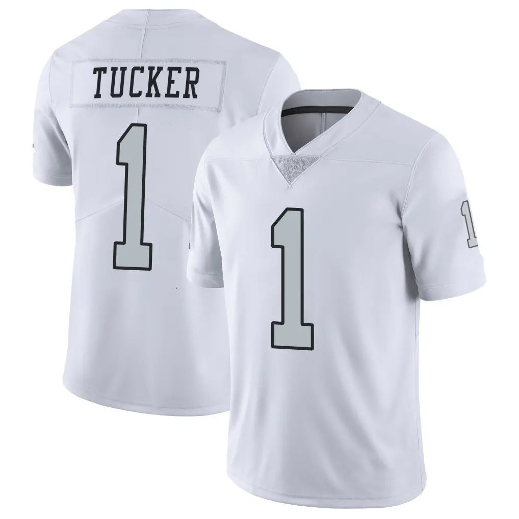 LV.Raiders #1 Tre Tucker Player White Limited Color Rush Home Game Qdoa Stitched Jerseys