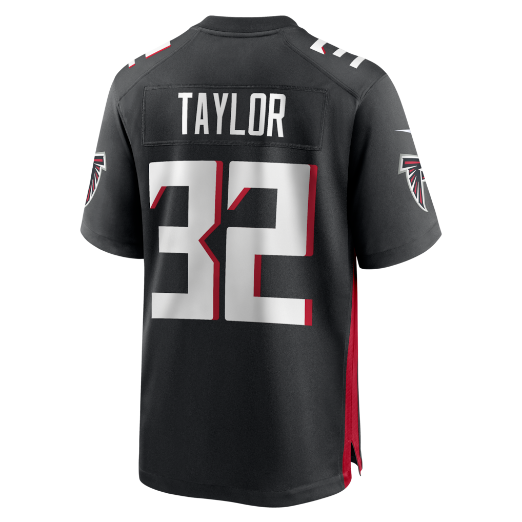 Qdoa A.Falcons #32 Keith Taylor Black Team Game Jersey