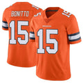 D.Broncos #15 Nik Bonitto Player Orange Vapor Untouchable Limited Home Game Qdoa Stitched Jerseys