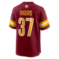 Qdoa W.Commanders #37 Car'lin Vigers Burgundy Team Game Jersey