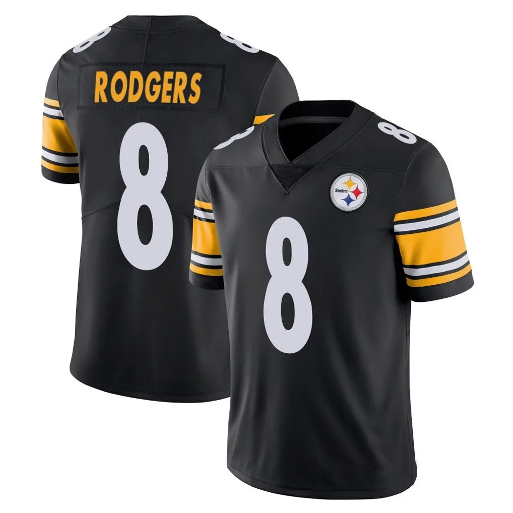 P.Steelers #8 Aaron Rodgers Player Black Limited Vapor Untouchable Home Game Qdoa Stitched Jerseys
