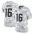 LA.Chargers #16 J.K. Scott Player Arctic Camo Salute To Service Limited Game Qdoa Stitched Jerseys