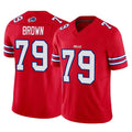 B.Bills #79 Spencer Brown Player Red Vapor F.U.S.E. Jersey Limited Home Game Qdoa Stitched Jerseys
