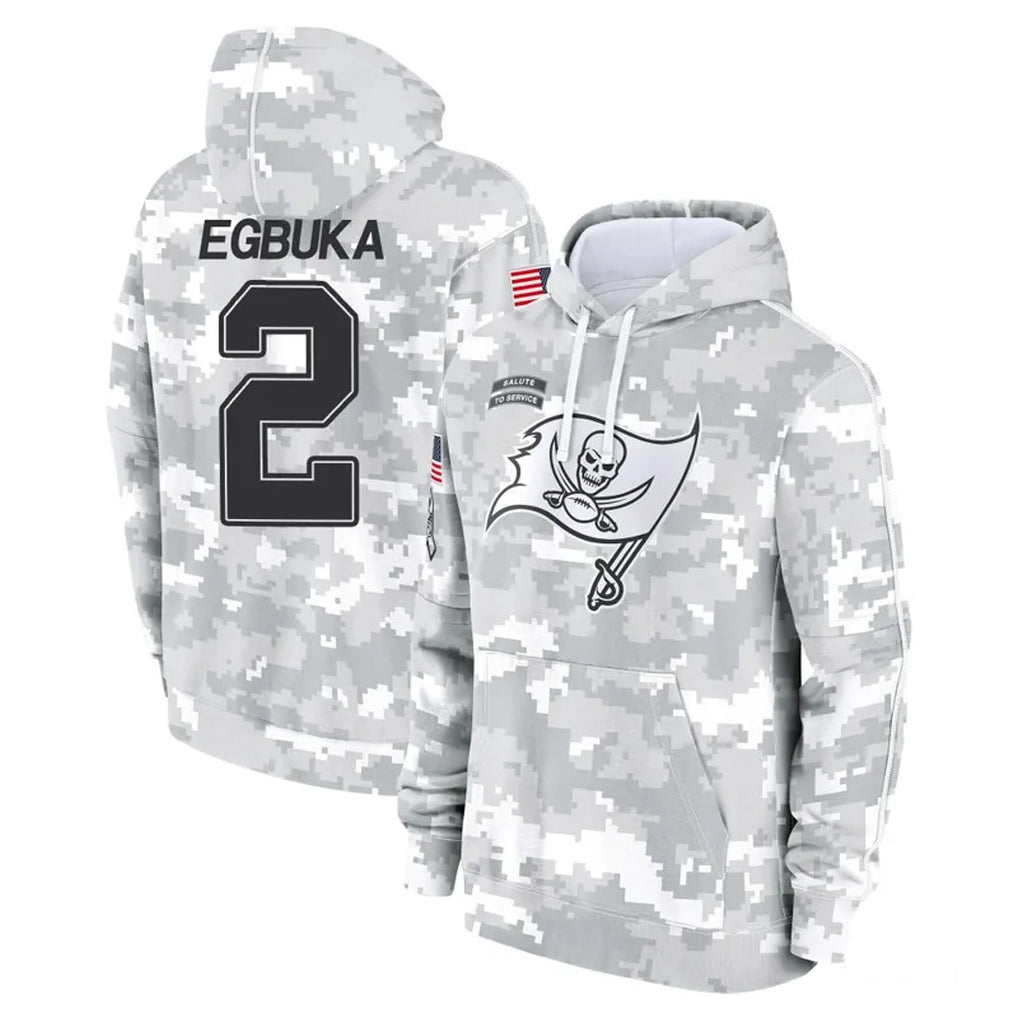 TB.Buccaneers #2 Emeka Egbuka Player Arctic Camo Limited Salute to Service Pullover Hoodies Game Qdoa Stitched Jerseys