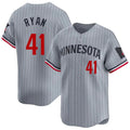 M.Twins #41 Joe Ryan Player Gray Home Limited Qdoa Stitched Jerseys