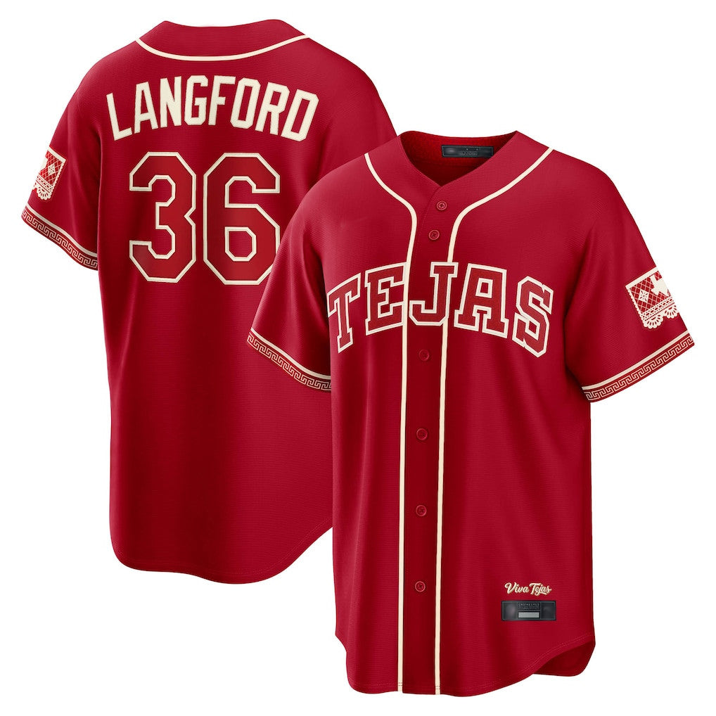 T.Rangers #36 Wyatt Langford Player Red 2026 City Connect Limited Qdoa Stitched Jerseys
