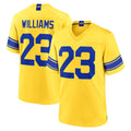 LA.Rams #23 Kyren Williams Player Gold Classic Sol Home Game Qdoa Stitched Jerseys
